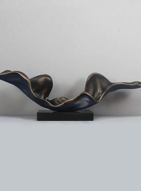 雕塑艺术摆件大装饰品样板房客厅工艺品高极感轻奢高档大气上档次