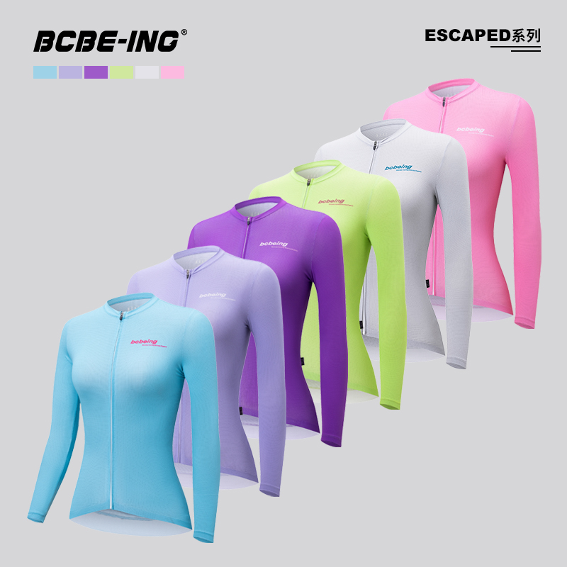 BCBE-ING公路车多巴胺夏季透气防晒薄款长袖骑行服公路车女士上衣