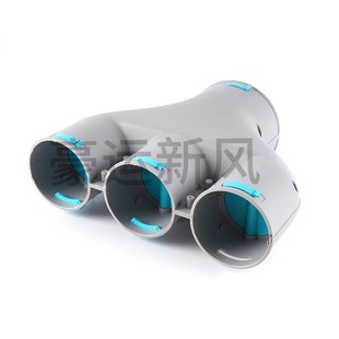 新风系统PE管防脱口分支器带锁闭阀U形三通四通接头接口配件大全