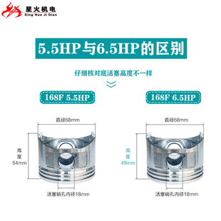 汽油发电机水泵配件152F168F170f177F188F190GX160 5kw活塞 390