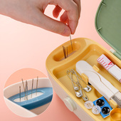 多合一纽扣针线盒家用双层缝纫针线包多功能收纳盒便携套装