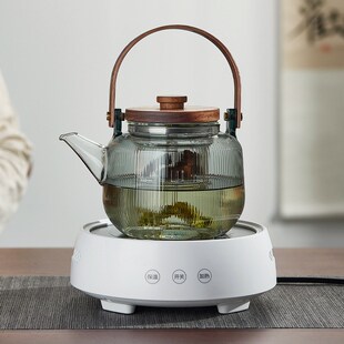 电陶炉煮水提梁壶煮茶壶可明火直烧可加热玻璃壶冬天围炉煮茶壶