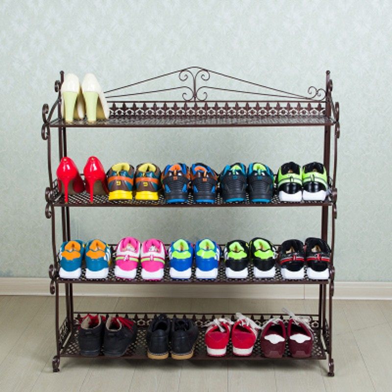 免安装铁艺多层绿萝花架欧式创意鞋架客厅阳台落地式家用置物架子