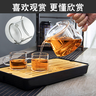 亮彩日式 玻璃泡茶壶电陶炉煮茶器耐高温茶具过滤花茶壶家用套装 壶
