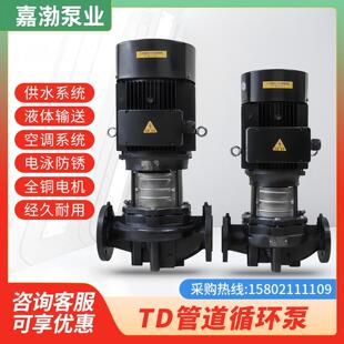 管道循环离心泵冷热水加压空调冷却供暖水循环增压 TD系列立式