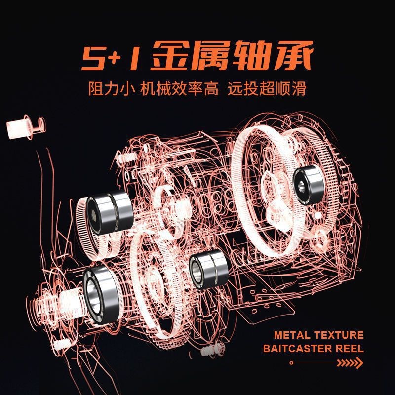 水滴轮全金属路亚远投专用渔轮防炸线H桥筏钓轮打黑海钓路亚鱼线