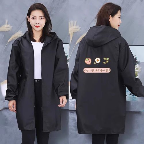 外套女保暖罩衣长袖厨房干活围裙加厚冬季加绒新款防水工作服秋冬