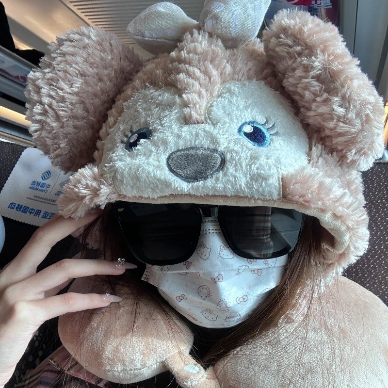 可爱雪莉玫ug型枕旅行护颈便携秋冬季颈枕长途飞机办公室午睡坐车