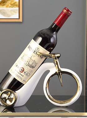 酒柜装饰品自行车红酒架轻奢高档简约装饰品摆件餐桌乔迁新居礼物