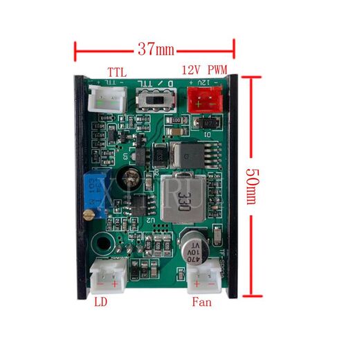 12v大功率激光模组5.5W 450nm激光管蓝光激光雕刻机配件5500mw