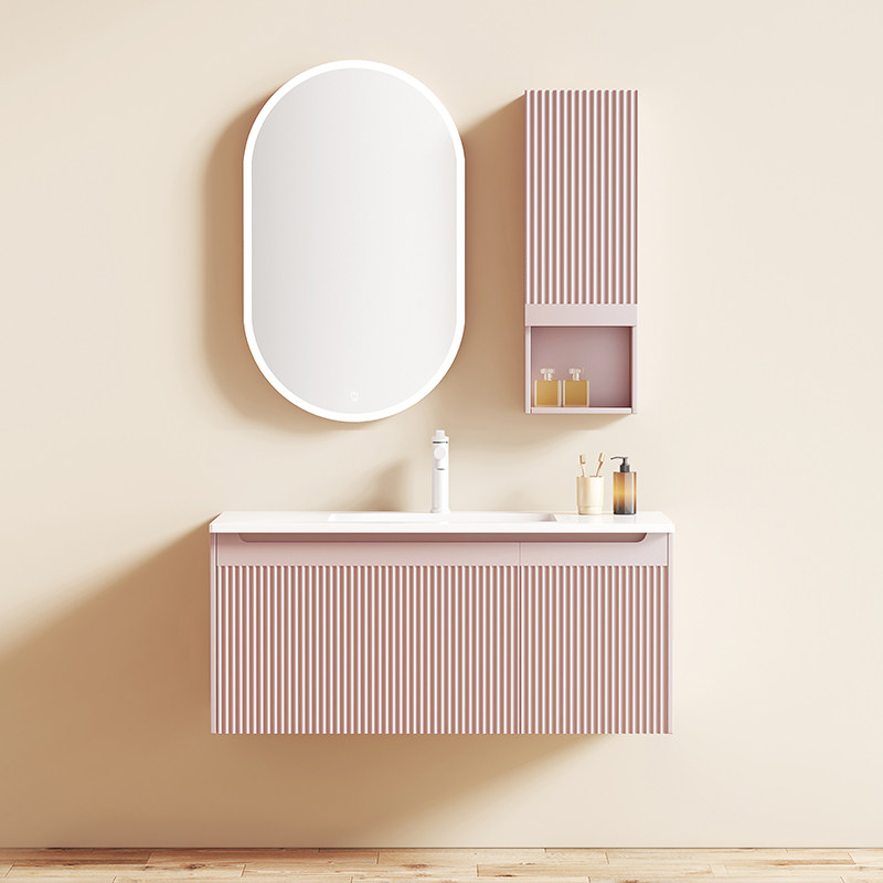 INH网红浴室柜组合粉红色洗手盆柜洗面盆柜组合洗脸盆柜组合卫浴,家装主材,浴室柜组合,淘宝优惠券,粉丝福利购,淘宝优惠卷