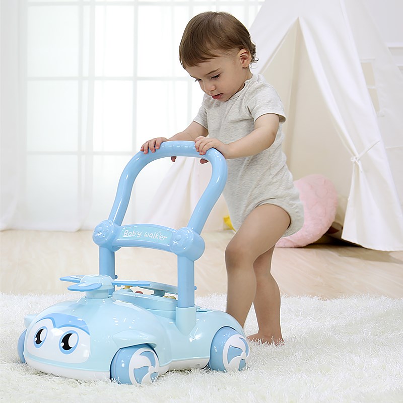 宝宝学步车手推车多功能防侧翻婴儿学走路推车儿童助步手推玩具车