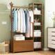 家用卧室衣柜楠竹置物简易收纳经济型落地衣帽架挂衣衣橱储物收纳
