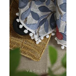 Yashlie b|印花棉麻布钢琴防尘布空调风扇咖啡桌装饰布布