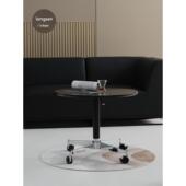 中世纪风格 石板小圆桌可移动小公寓升降桌办公室接待灯豪华现代风