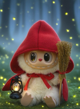 labubu娃衣圣诞节斗篷穿搭拉布布17cm盲盒公仔玩偶万圣节服饰换装