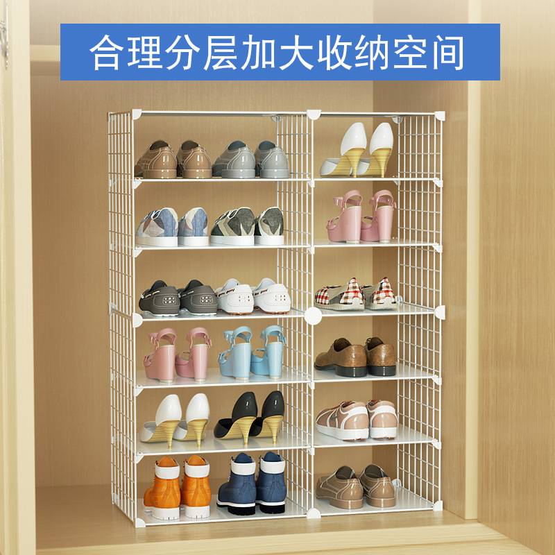 鞋柜分层隔板柜内收纳分隔神器柜子隔断分割隔层架鞋架里的分层架图片
