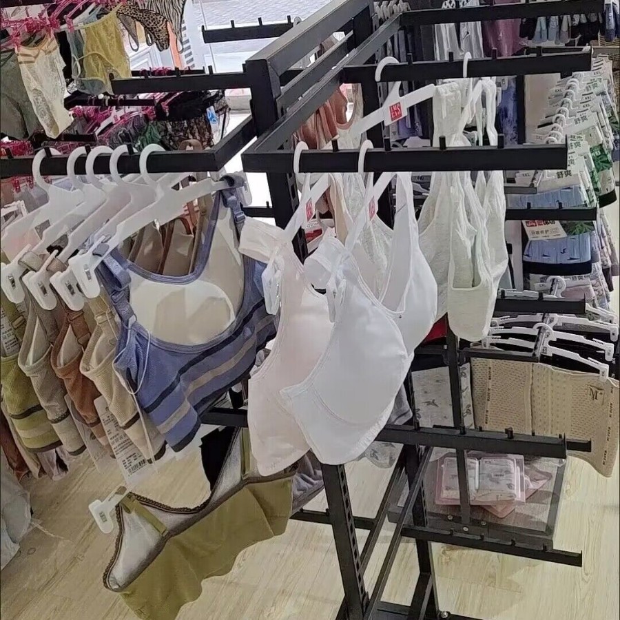 加粗服装店挂衣服文胸内衣内裤展示架落地式心形旋转中岛货架子