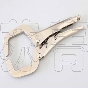 镀镍手柄 德国霍夫曼HOLEX 锁闭C型夹钳 深C型狭窄钳口 间距宽