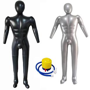 加厚充气男模特假人全身女服装模特人偶塑料模型应急演练人形道具