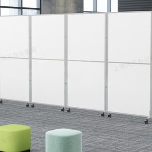 推拉隔墙定 上海办公室屏风折叠移动隔断简约现代活动墙高隔断板式