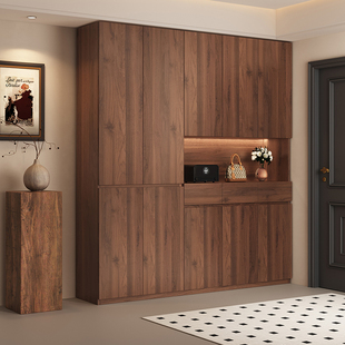 蜂窝铝中古风鞋柜家用门口一门到顶玄关柜储物柜现代简约收纳柜子