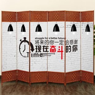 办公室实木玄关简约现代纸 屏风隔断简易折叠客厅墙移动折屏时尚