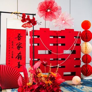 结婚订无纺布网红婚房 喜字布置超大立体套餐立扮地婚礼用品婚宴装
