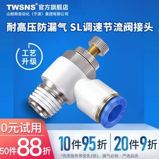 单8向节6流4 SL气管快速接头1416SSCJTmm1210 W调速阀NS