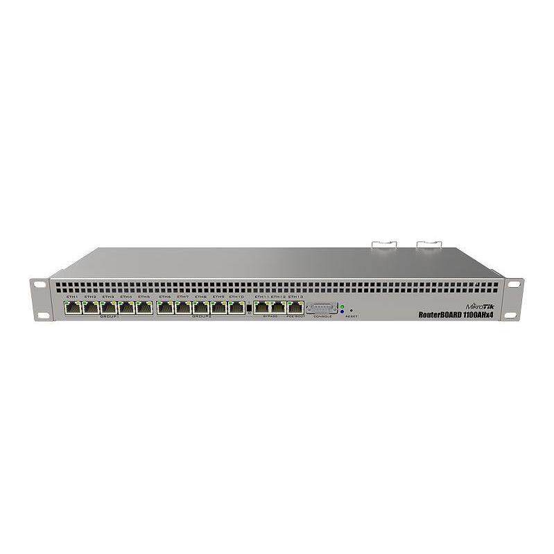 现货速发MikroTik RB1100AHx4 13口ROS四核千兆路由器RB1100X4