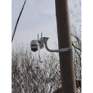 电线杆球机支架监控支架室外抱箍老式电杆小球机支架水泥摄像头