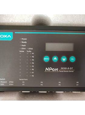 全新现货MOXA NPORT5650I-8-DT 8口桌面式摩莎服务器带隔离
