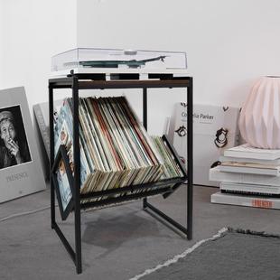 黑胶唱片机收纳架落地式多层置物架子CD展示架书本杂志存放架