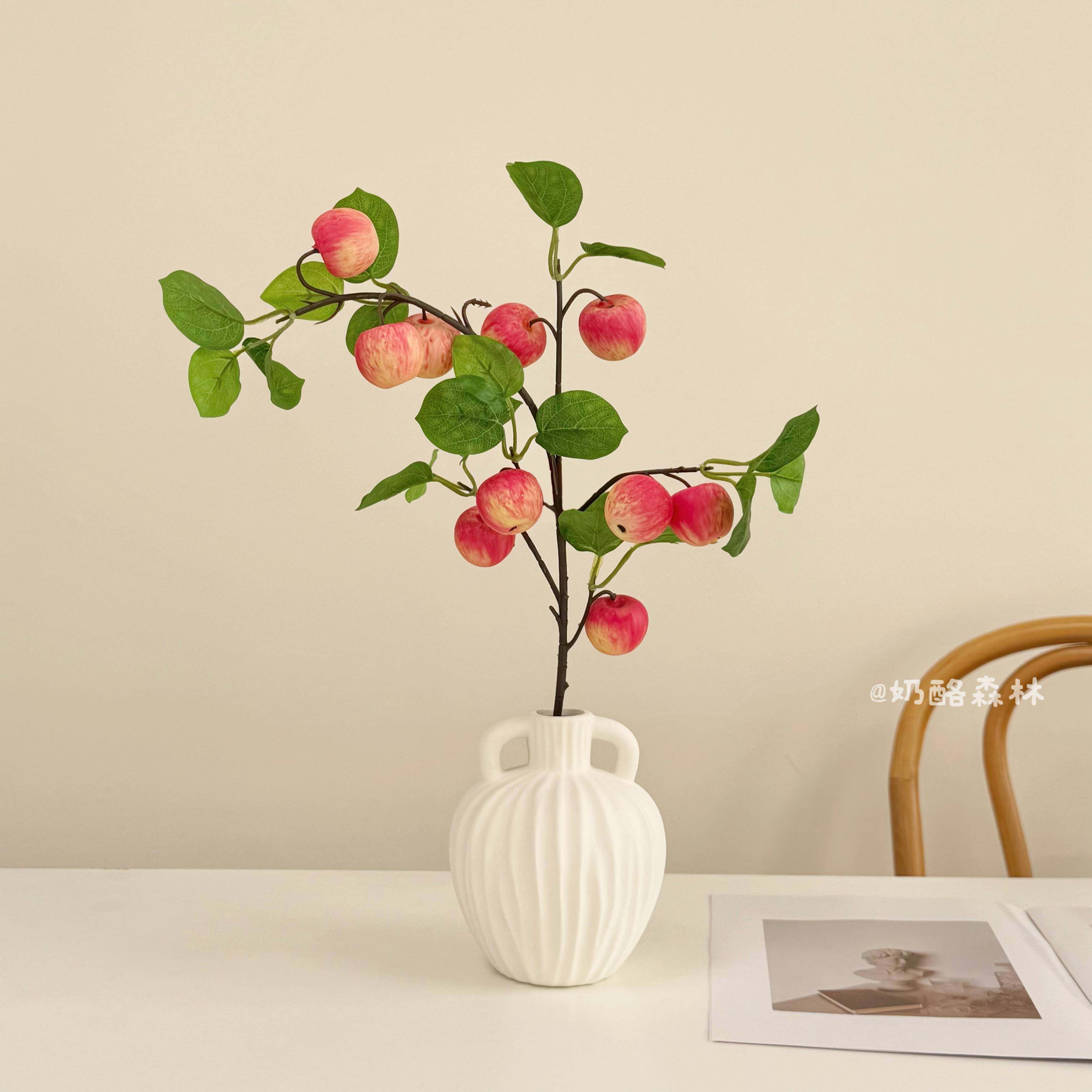 小苹 果彷真花束摆设高级感逼真客厅餐桌装饰品假花摆件花艺摆设,家居饰品,仿真花/假花,淘宝优惠券,粉丝福利购,淘宝优惠卷