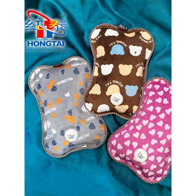 2025红泰卡通暖手宝电热水袋防爆大号8803已注水双插手充电暖宝宝