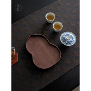 慢蓝 | 胡桃木茶盘 高级实木干泡台壶承杯垫轻奢中式干泡盘茶壶垫