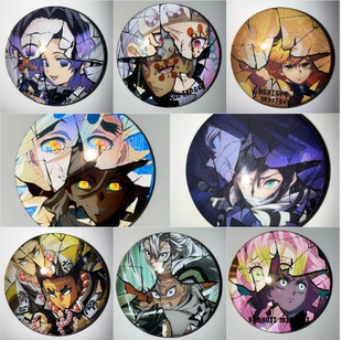 日谷鬼灭之刃破碎吧唧童磨无一郎富冈义勇柱展色纸吧唧谷子原袋