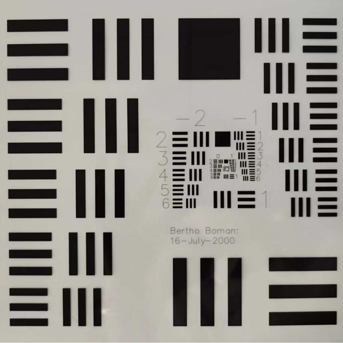 USAF-1951标准分辨率测试卡菲林基板分辨率测试卡