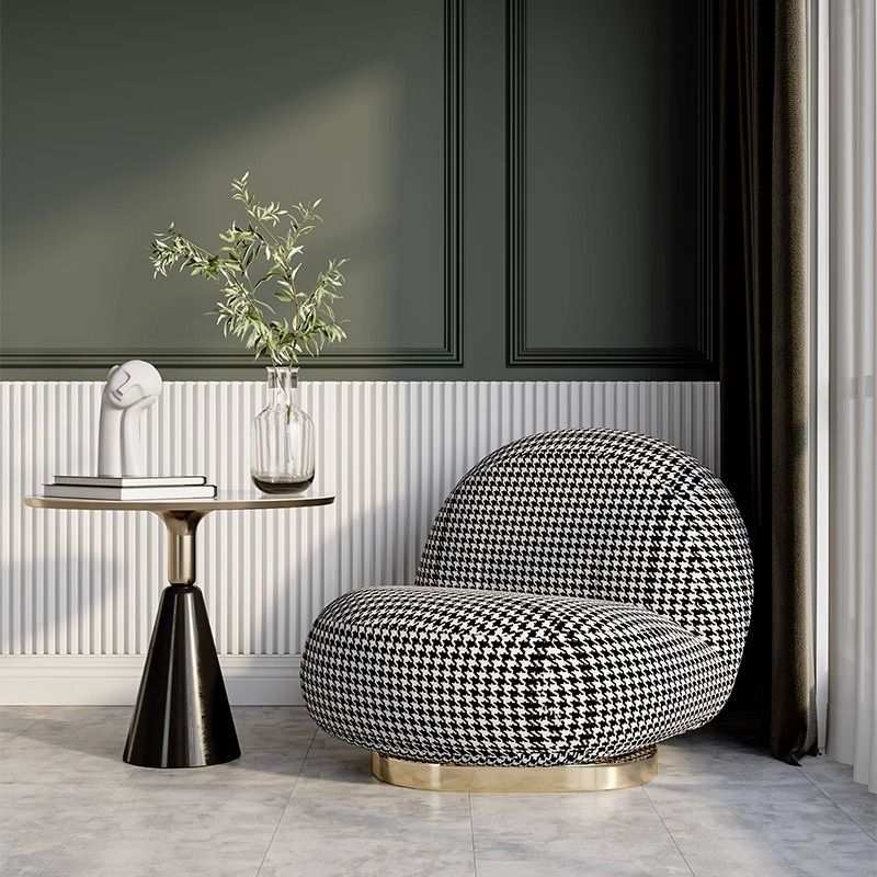 北欧风羊羔毛懒人沙发轻奢胖子客厅卧室网红阳台休闲桌椅单人沙发