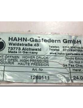 德国HAHN Gasfedern阻尼器G081900541 0208 AU19 AB11 00470N