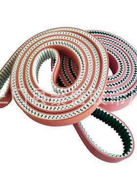 特殊制作 T10 T5 H HTD8M 聚氨酯底带背面加红胶接驳同步带