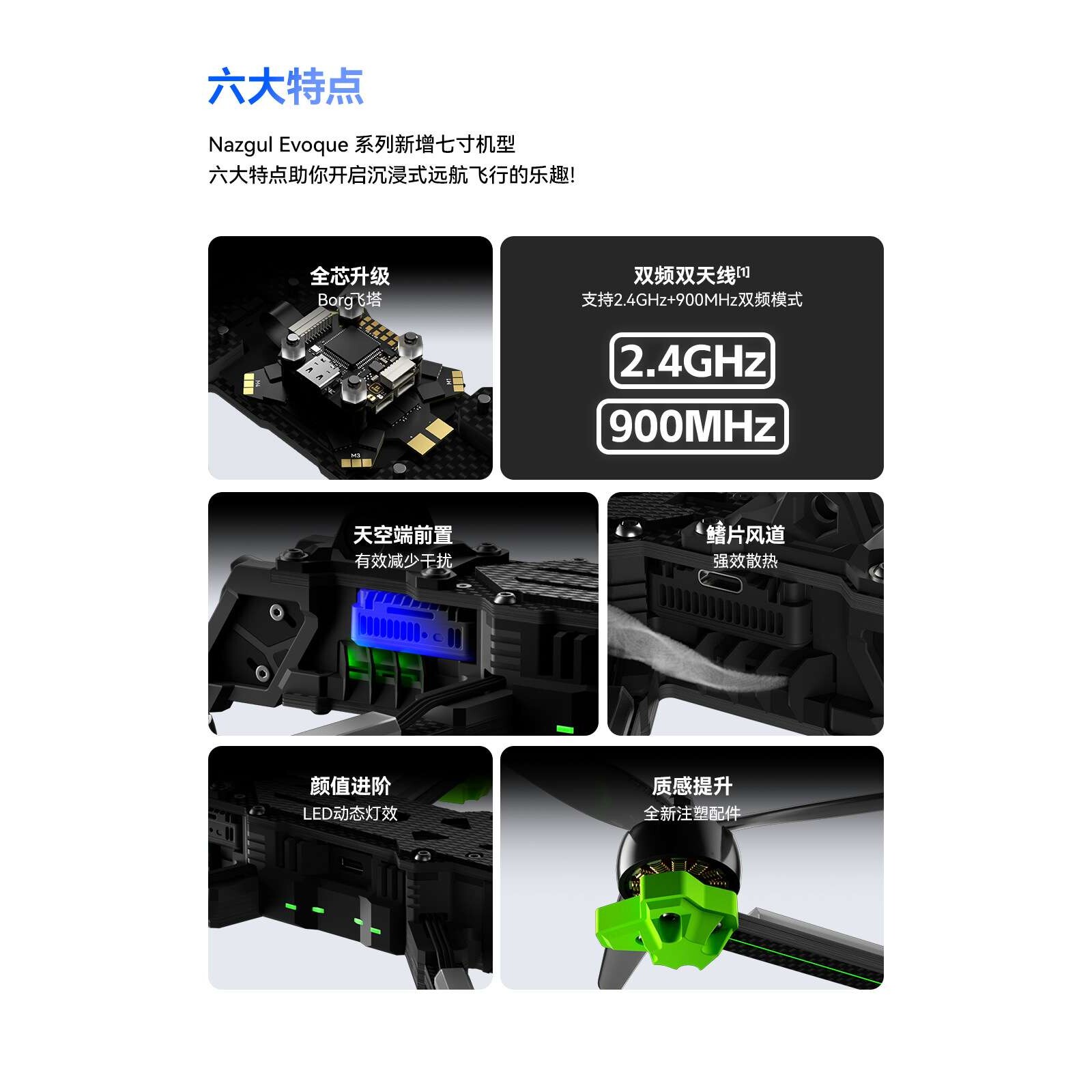 iFlight翼飞 Nazgul Evoque F7 O4Pro 远航FPV穿越机