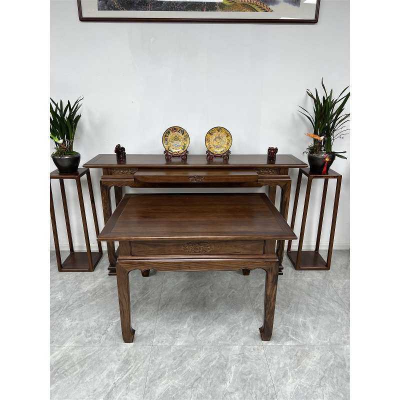 新中式实木供桌供台香案家用玄关桌佛桌简约立柜神台佛台条案