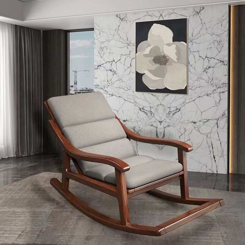 新中式实木摇椅休闲摇摇家用躺椅逍遥客厅大人阳台懒人摇摇躺椅