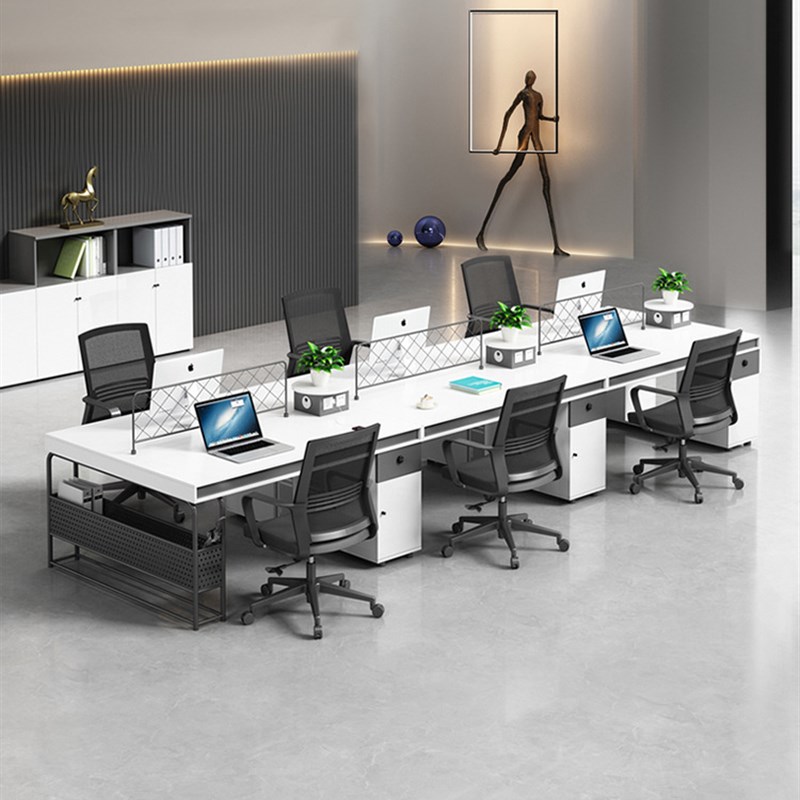 合肥迈亚办公桌椅组合简约现代二双46四人位工位卡座职员员工桌办