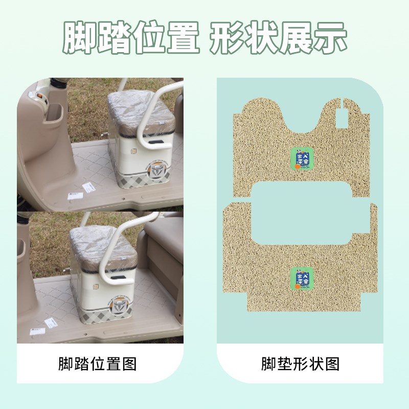 大安罗纳多星汉5号三轮车脚垫电动三轮车防水防滑脚踩垫脚踏板垫