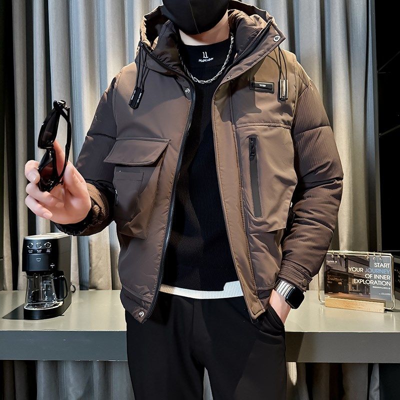 冬季连帽羽绒棉服男款高端潮牌棉棉衣