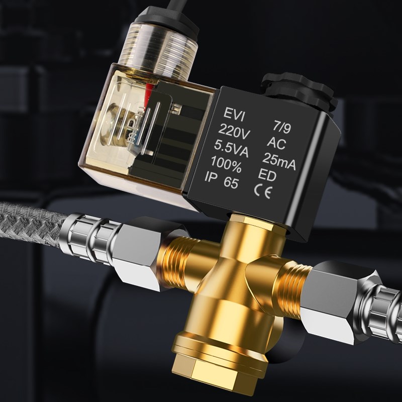 静音无油空压机配件电磁阀气泵单向止回阀泄压排气电磁控制阀220V