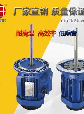 370W380V老化房电机不锈钢加长轴马达Y26344/8寸镀锌风轮电机雨田