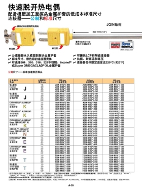 EQSS_IN-116_18_316_14U_G_E-6_12_18_24_30_36_40_50_6E型热电偶